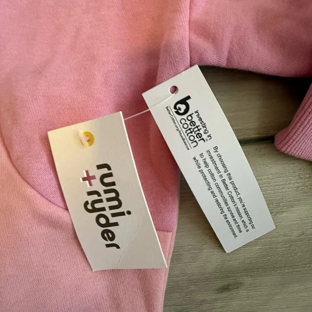rumi + ryder The Favorite Fleece Crewneck Sweatshirt Pink SZ 4/5 NWT STITCH FIX